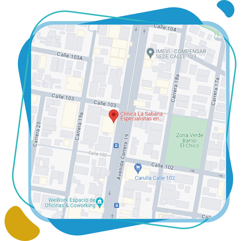 Mapa Clínica La Sabana Bogotá